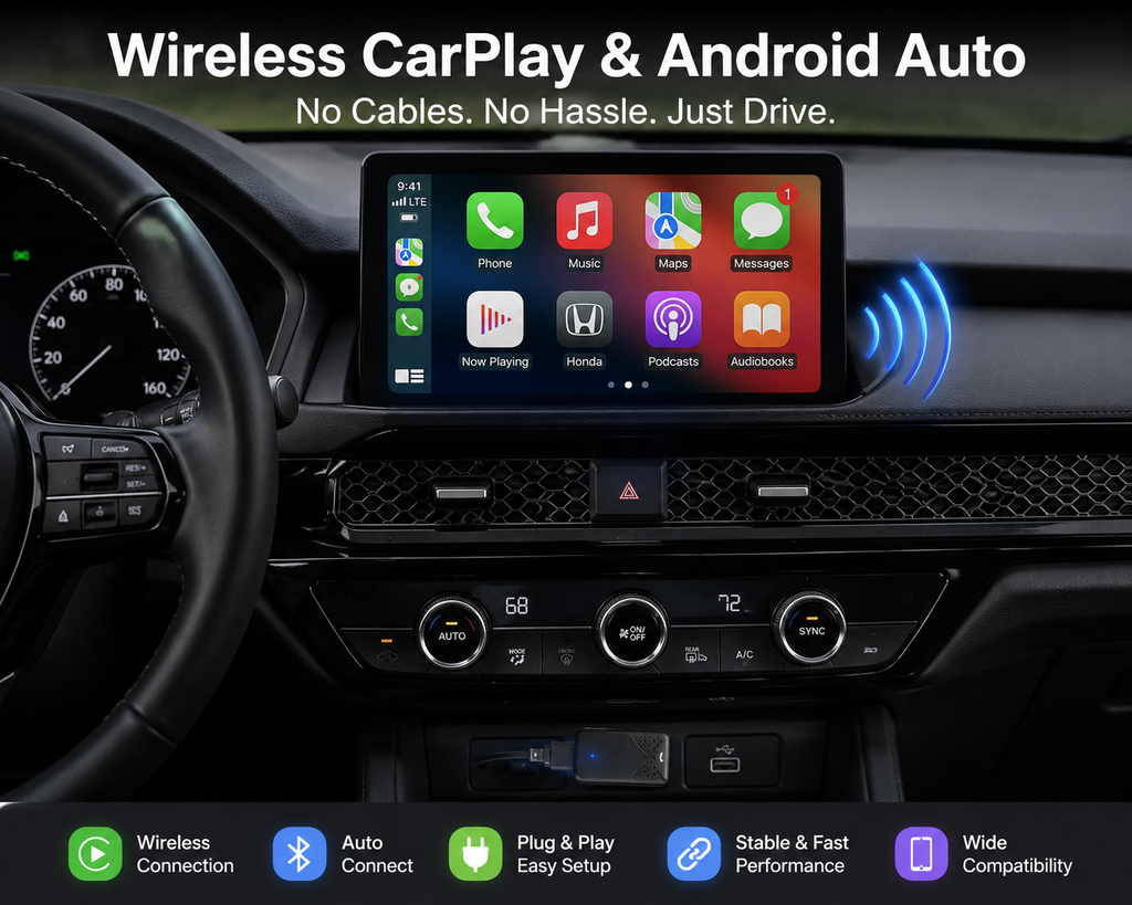 Wireless CarPlay & Android Auto Adapter | Plug & Play | GVM Supply