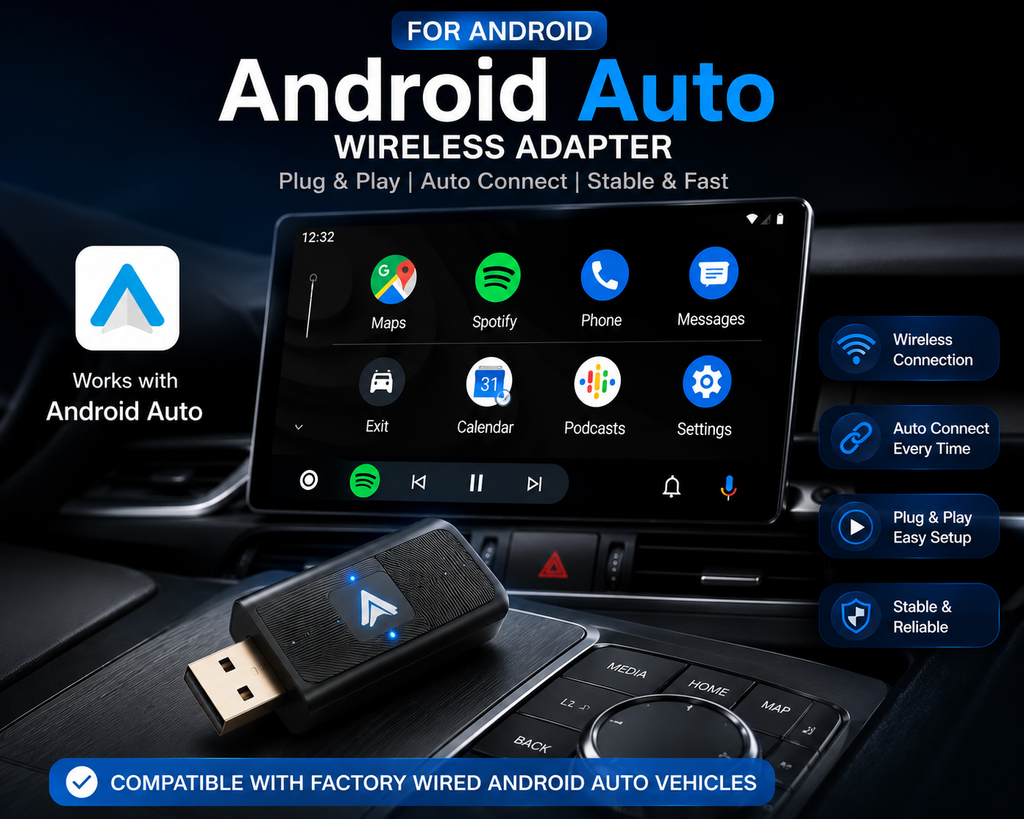 Wireless CarPlay & Android Auto Adapter | Plug & Play | GVM Supply